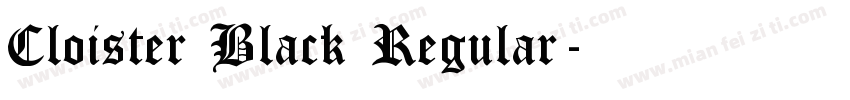 Cloister Black Regular字体转换
